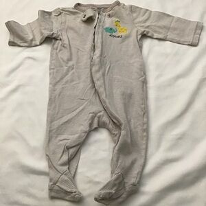 Zip Up Onesie with embroidered detail
